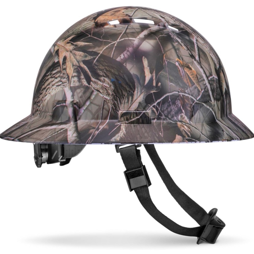 New Full Brim Vented Hard Hat Design Matte Finish OSHAConstruction Hard Hat Camo
